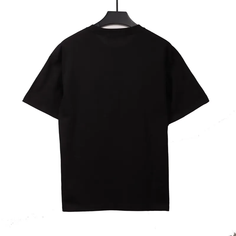  Givenchy hollow letter embroidered short-sleeved black T-Shirts