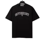  Givenchy hollow letter embroidered short-sleeved black T-Shirts