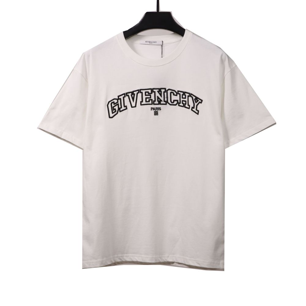 Givenchy hollow letter embroidered short-sleeved white T-Shirts
