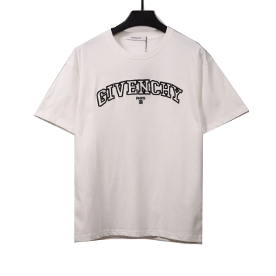 Givenchy hollow letter embroidered short-sleeved white T-Shirts 01