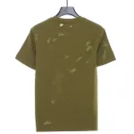  Givenchy letter print ripped short sleeve green T-Shirts
