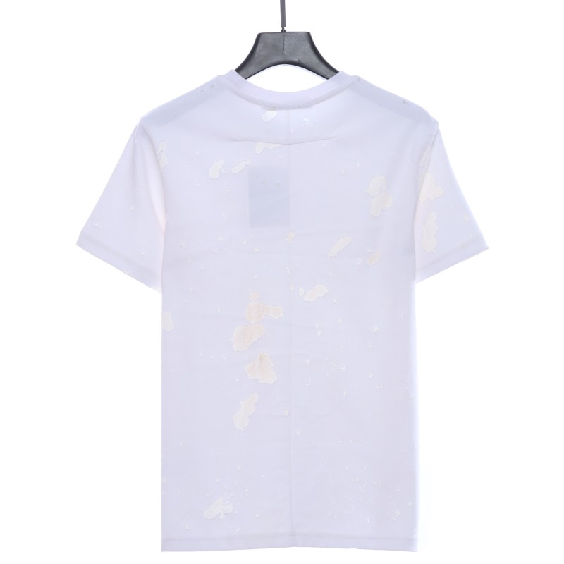 Givenchy letter print ripped short sleeve white T-Shirts