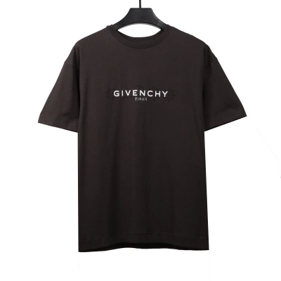  Givenchy octagonal star print round neck short-sleeved black T-Shirts 01