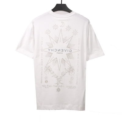 Givenchy octagonal star print round neck short-sleeved white T-Shirts 02