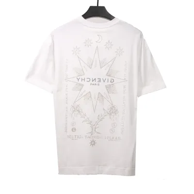  Givenchy octagonal star print round neck short-sleeved white T-Shirts 02