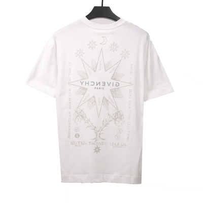 Givenchy octagonal star print round neck short-sleeved white T-Shirts 02