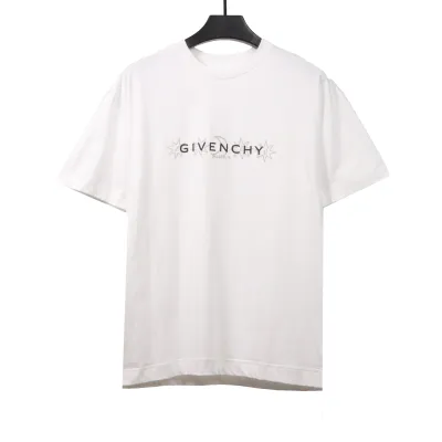  Givenchy octagonal star print round neck short-sleeved white T-Shirts 01