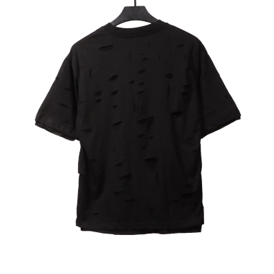 Givenchy ripped fake two-piece short sleeve black T-Shirts 02