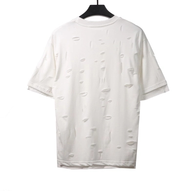 Givenchy ripped fake two-piece short sleeve white T-Shirts 02