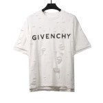 Givenchy ripped fake two-piece short sleeve white T-Shirts