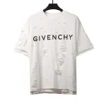  Givenchy ripped fake two-piece short sleeve white T-Shirts