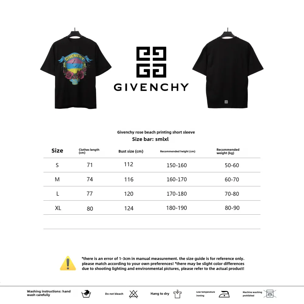  Givenchy rose seaside printed short sleeves T-Shirts