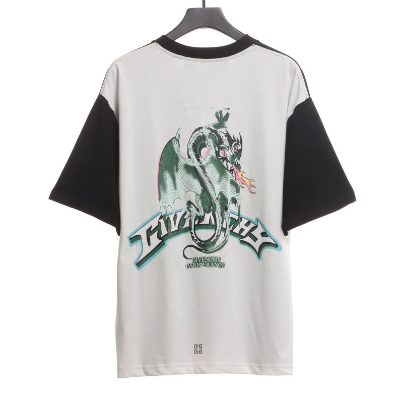 Givenchy splicing dragon year cartoon short sleeves T-Shirts