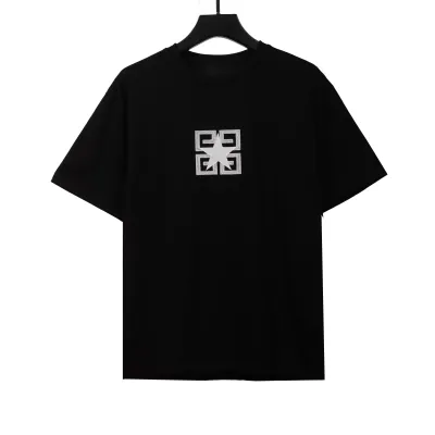 Givenchy three-dimensional toothbrush bristle embroidered short-sleeved black T-Shirts 01
