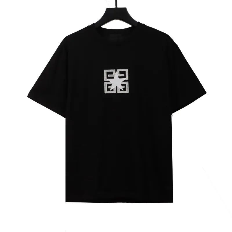 Givenchy three-dimensional toothbrush bristle embroidered short-sleeved black T-Shirts