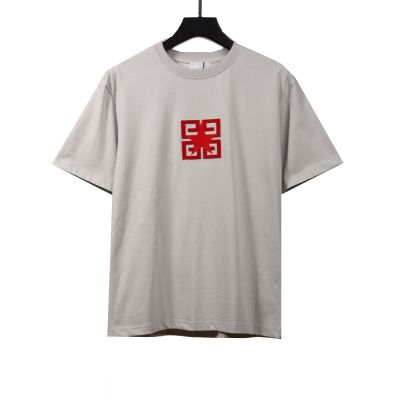 Givenchy three-dimensional toothbrush bristle embroidered short-sleeved white T-Shirts 01
