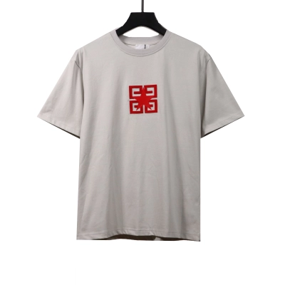 Givenchy three-dimensional toothbrush bristle embroidered short-sleeved white T-Shirts 01