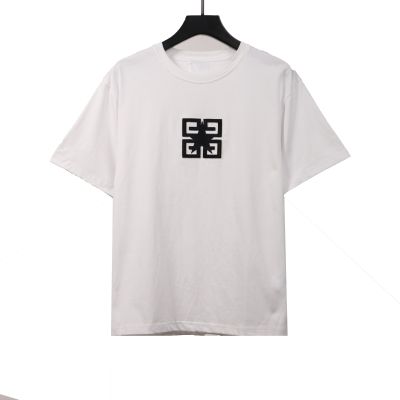 Givenchy three-dimensional toothbrush bristle embroidered short-sleeved white T-Shirts 2 01