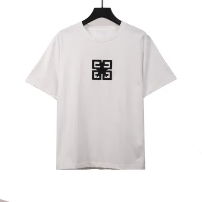  Givenchy three-dimensional toothbrush bristle embroidered short-sleeved white T-Shirts 2 01