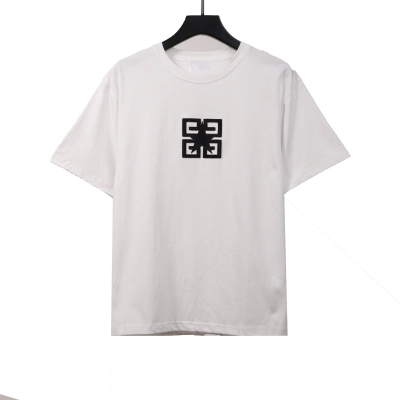 Givenchy three-dimensional toothbrush bristle embroidered short-sleeved white T-Shirts 2 01