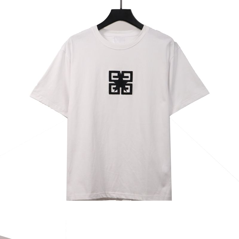  Givenchy three-dimensional toothbrush bristle embroidered short-sleeved white T-Shirts 2