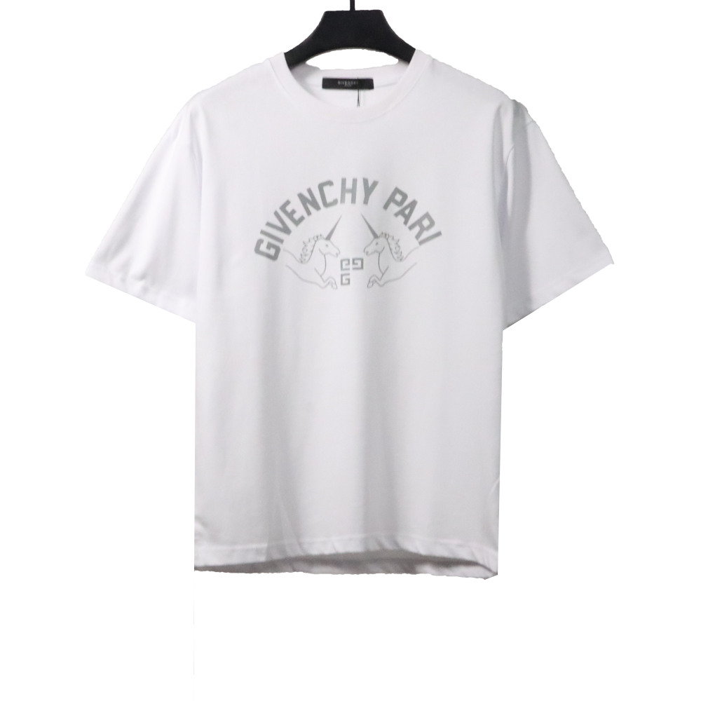 Givenchy unicorn print short sleeve white T-Shirts