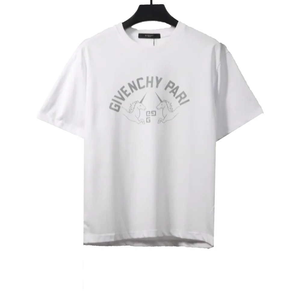  Givenchy unicorn print short sleeve white T-Shirts