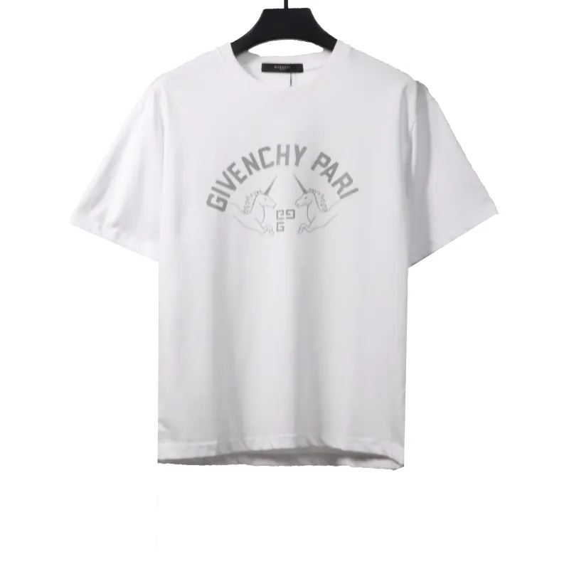  Givenchy unicorn print short sleeve white T-Shirts