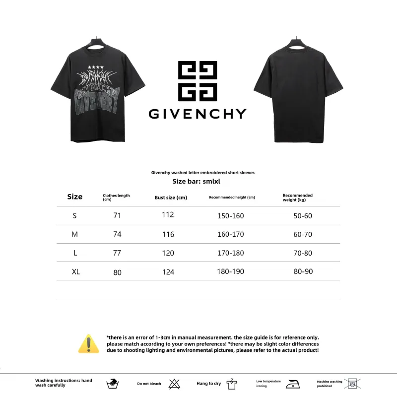 Givenchy washed letter embroidered short sleeves T-Shirts