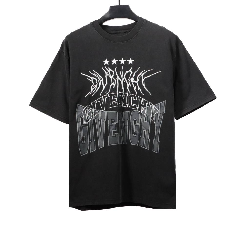 Givenchy washed letter embroidered short sleeves T-Shirts