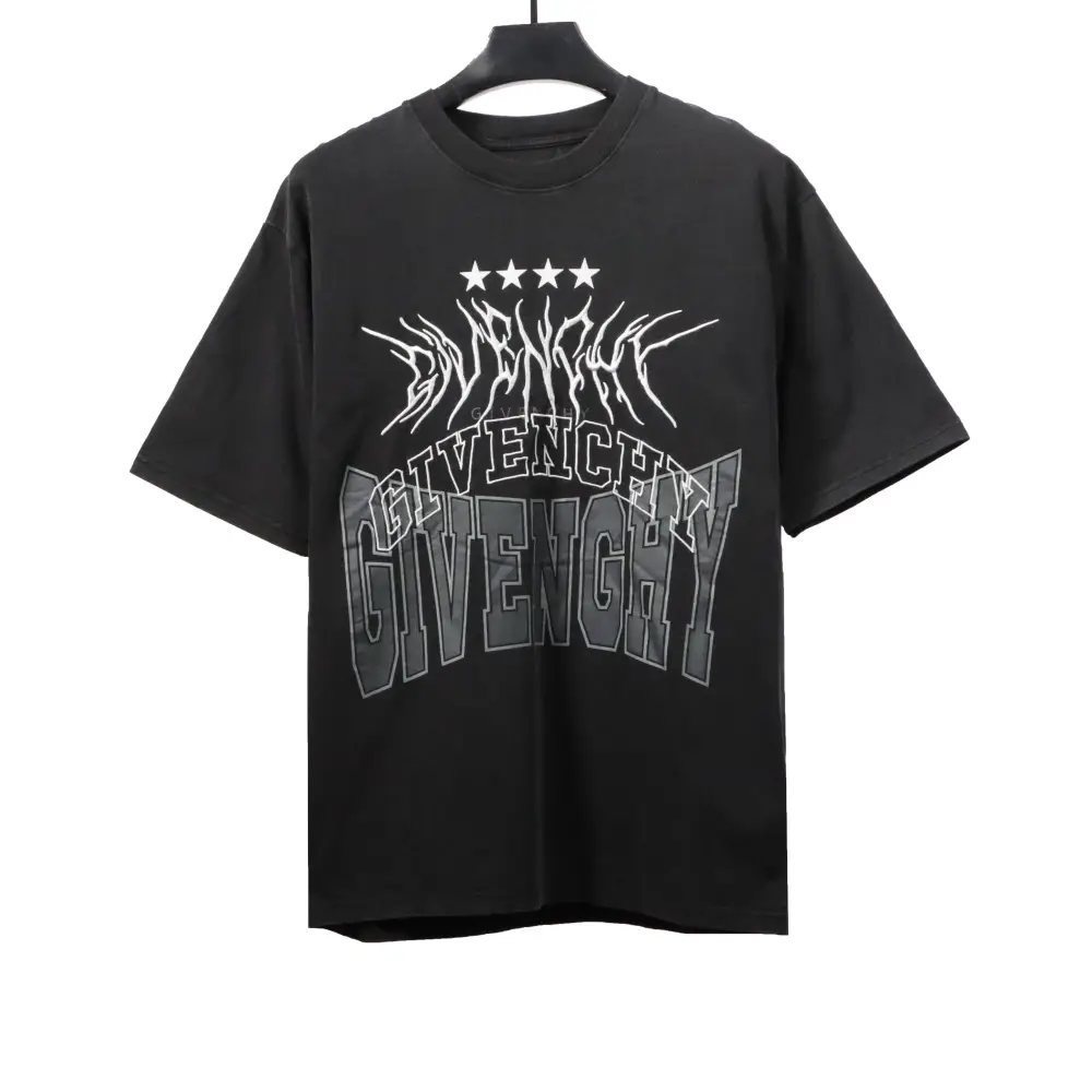 Givenchy washed letter embroidered short sleeves T-Shirts