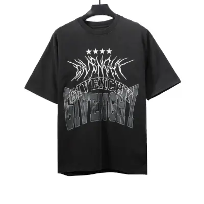 Givenchy washed letter embroidered short sleeves T-Shirts 01