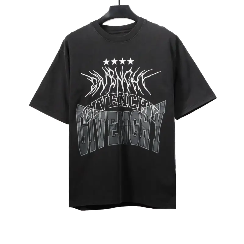 Givenchy washed letter embroidered short sleeves T-Shirts