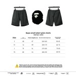BAPE small logo nylon Short Pants gray green