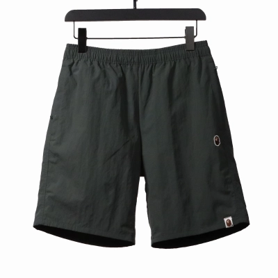 BAPE small logo nylon Short Pants gray green 01