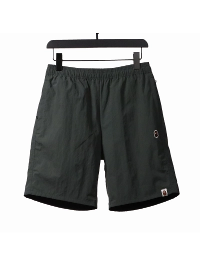 BAPE small logo nylon Short Pants gray green 01