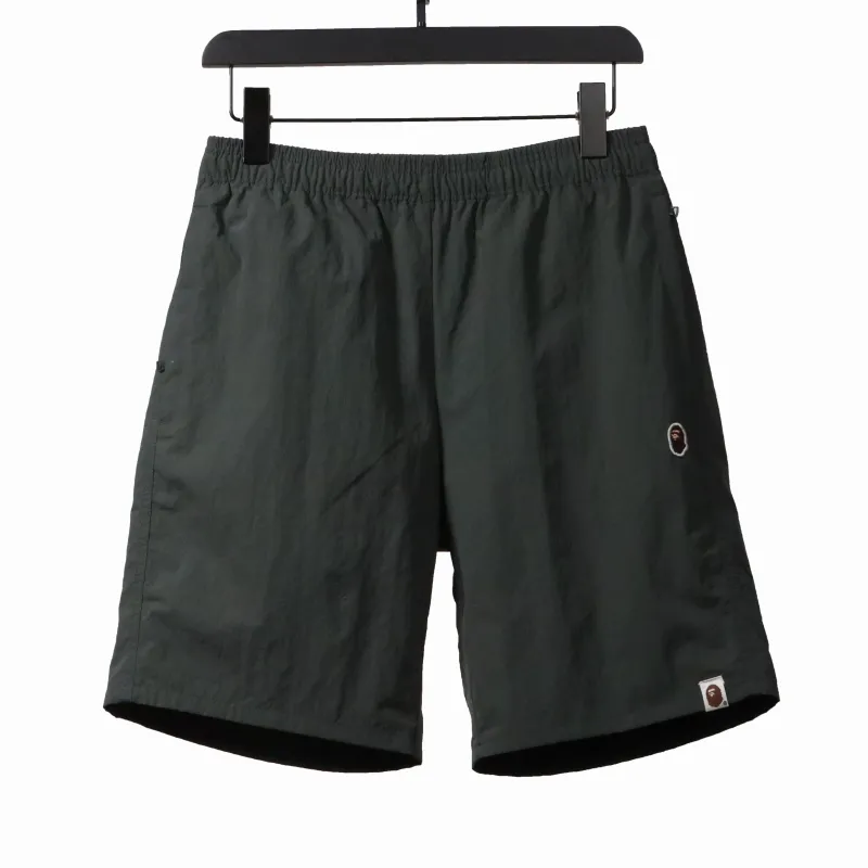 BAPE small logo nylon Short Pants gray green