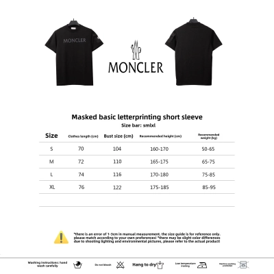 Moncler Reflective Logo Print T-Shirt Black/Dark Grey 02