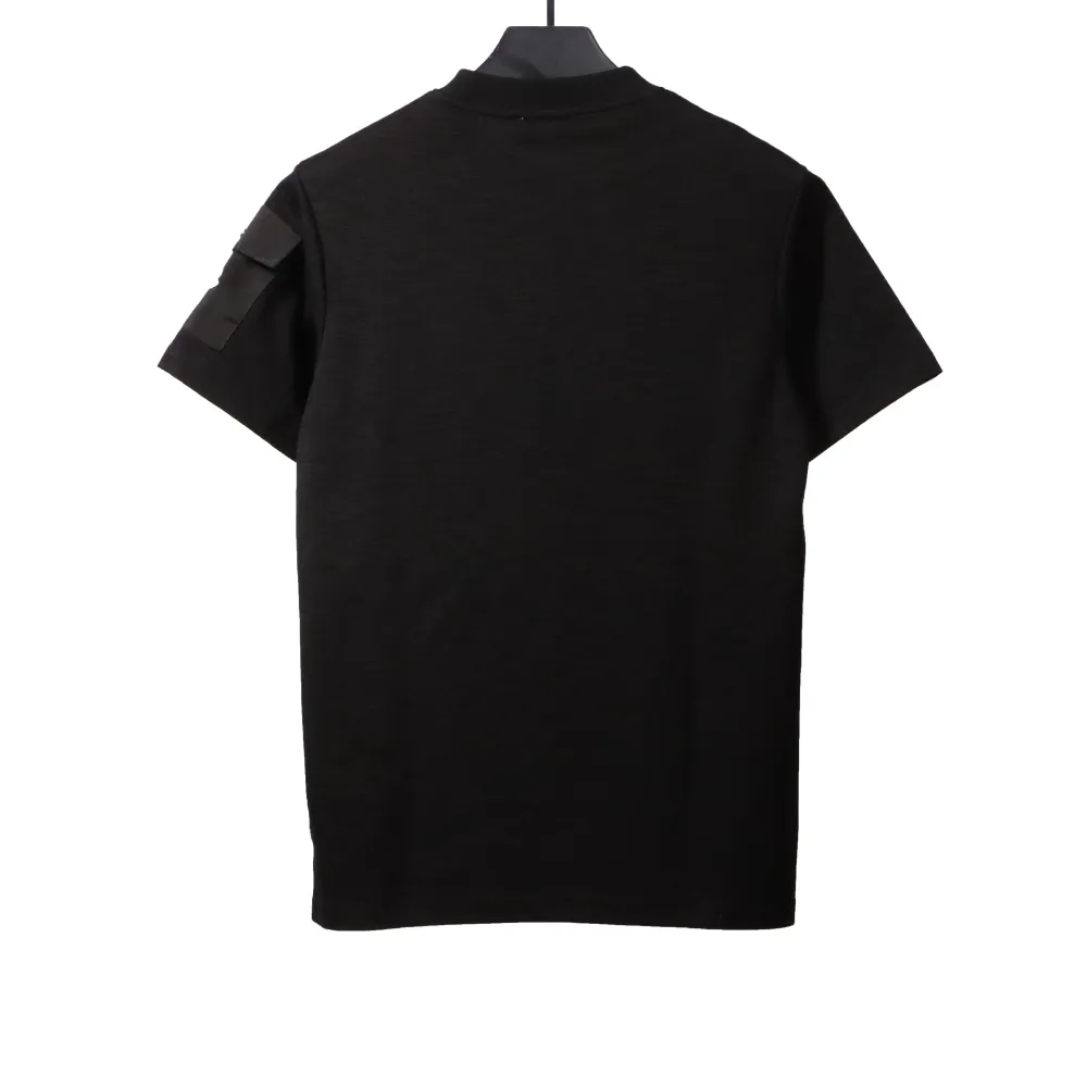 Moncler basic letter print short sleeve black T-Shirts