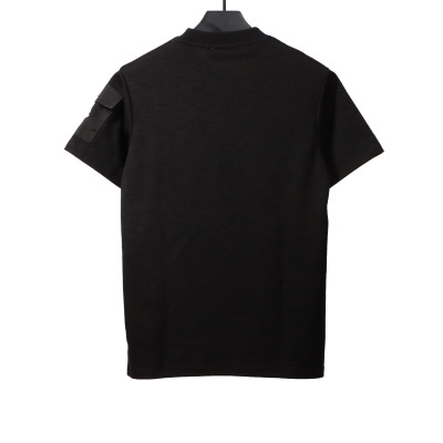 Moncler basic letter print short sleeve black T-Shirts 02