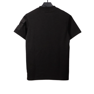 Moncler basic letter print short sleeve black T-Shirts 02