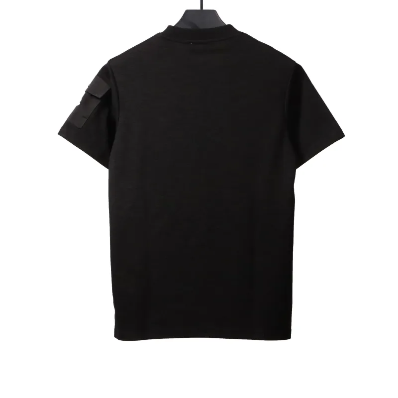 Moncler basic letter print short sleeve black T-Shirts