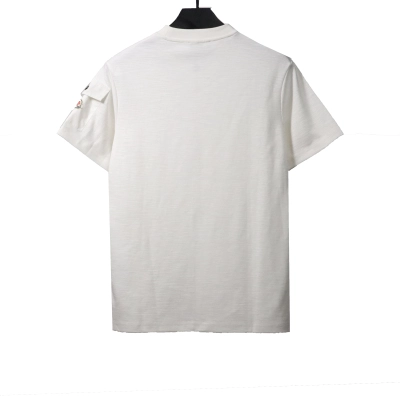 Moncler basic letter print short sleeve white T-Shirts 02