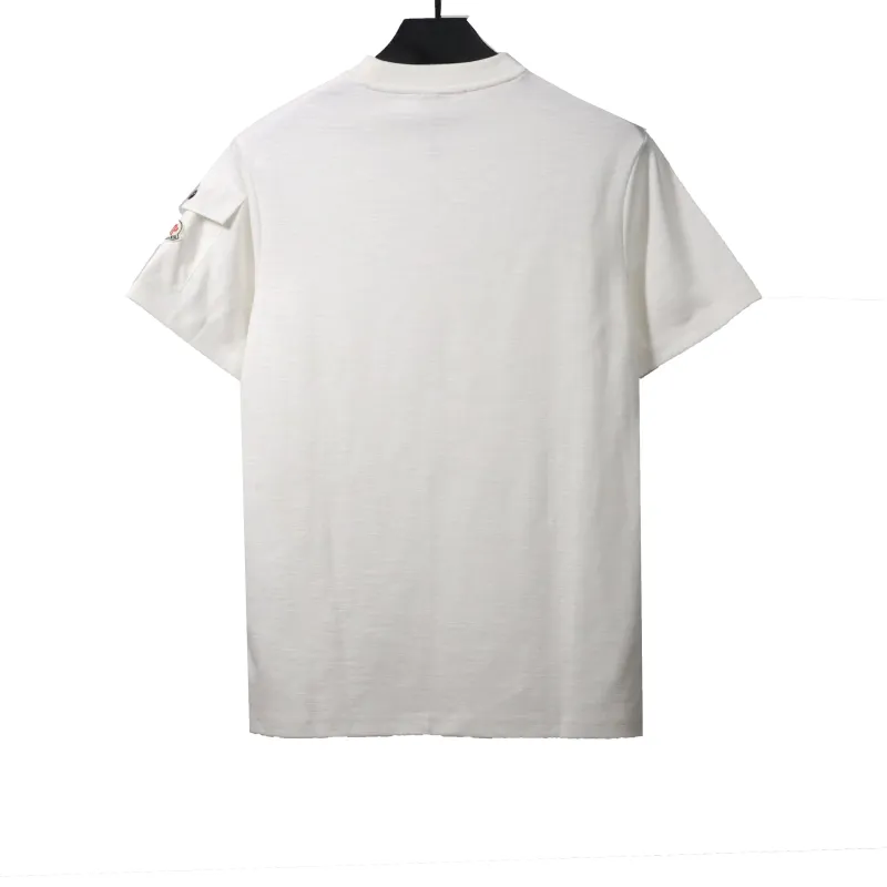 Moncler basic letter print short sleeve white T-Shirts