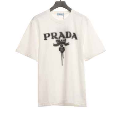 Prada chest letter pattern short sleeve 1901 T-Shirts 01