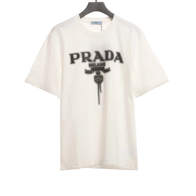  Prada chest letter pattern short sleeve 1901 T-Shirts 01
