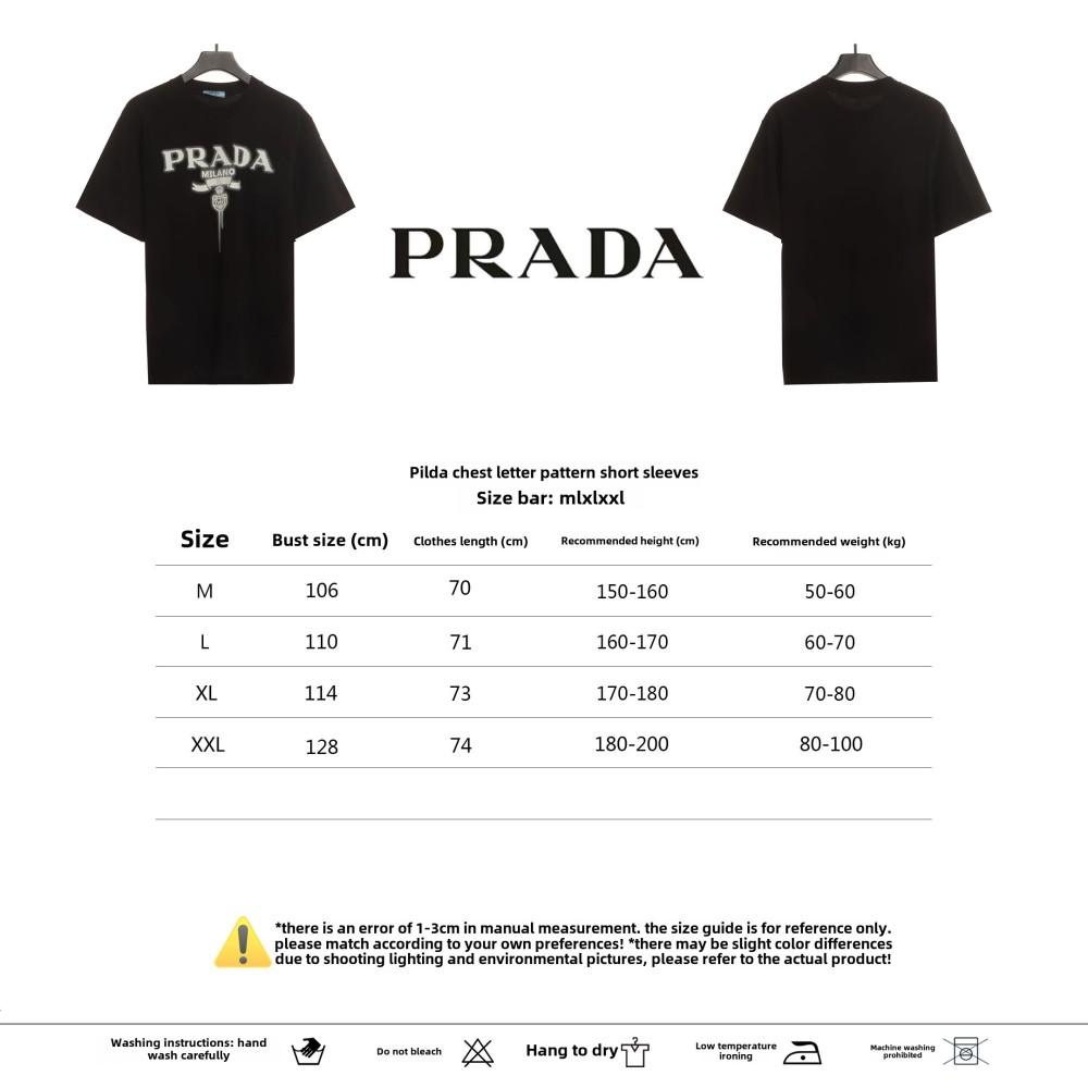 Prada chest letter pattern short sleeve 1902 T-Shirts
