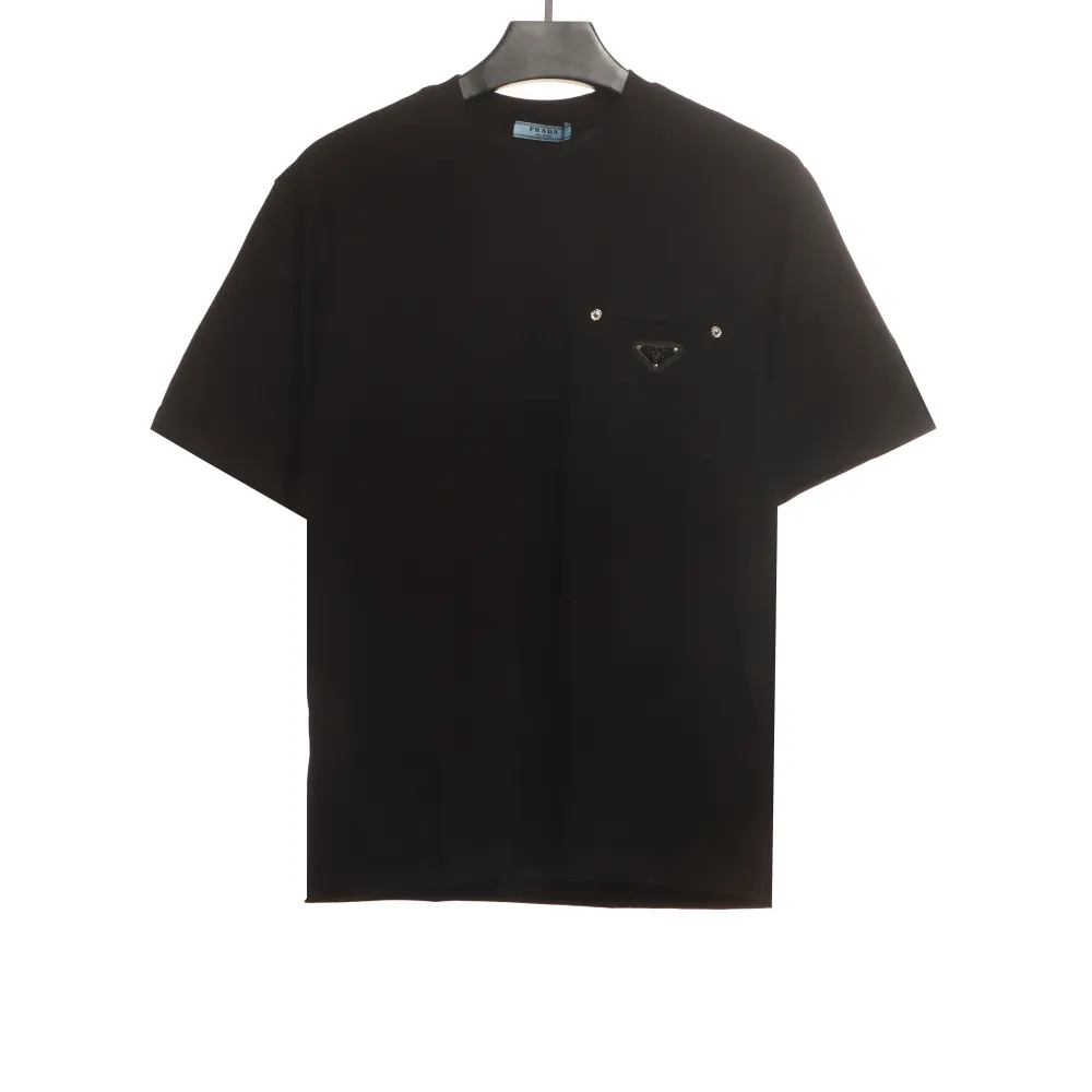  Prada chest limited fake pocket short sleeve T-Shirts 2