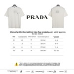 Prada chest limited fake pocket short sleeve T-Shirts