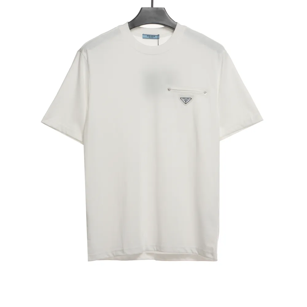  Prada chest limited fake pocket short sleeve T-Shirts